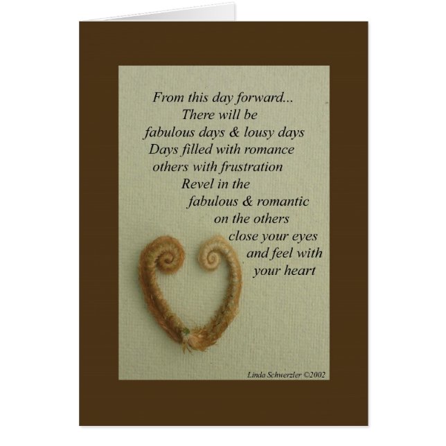 Wedding Verse - From this day forward... (Front)