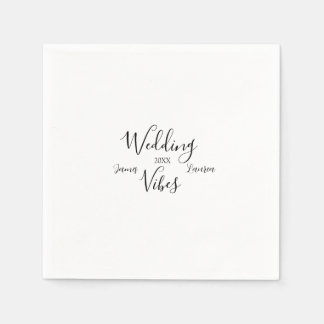 WEDDING VIBES COUPLE NAME 20XX LOVELY MATCH WEDDIN NAPKIN
