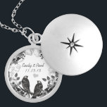 Wedding Vintage Birds& Blooms Anniversary Necklace<br><div class="desc">Keepsake Necklaces Choose either Silver Plated or Sterling Silver</div>