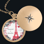 Wedding Vintage Eiffel Tower Anniversary Necklace<br><div class="desc">Wedding Keepsake Wedding Party Necklaces - to change background colour - click customise - click edit - choose last tool in drop down menu and choose from one of the colours shown or enter your rgb hex code for your custom wedding colour- to change font colour select the text you...</div>