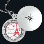 Wedding Vintage Eiffel Tower Anniversary Necklace<br><div class="desc">Wedding Keepsake Wedding Party Necklaces - to change background colour - click customise - click edit - choose last tool in drop down menu and choose from one of the colours shown or enter your rgb hex code for your custom wedding colour- to change font colour select the text you...</div>
