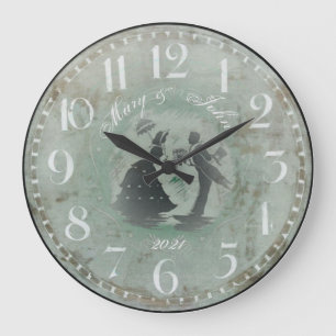 Wedding Vintage Large Clock