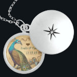 Wedding Vintage Peacock Anniversary Necklace<br><div class="desc">Wedding Keepsake Wedding Party Necklaces - to change background colour - click customise - click edit - choose last tool in drop down menu and choose from one of the colours shown or enter your rgb hex code for your custom wedding colour- to change font colour select the text you...</div>