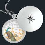 Wedding Vintage Peacock Anniversary Necklace<br><div class="desc">Wedding Keepsake Wedding Party Necklaces - to change background colour - click customise - click edit - choose last tool in drop down menu and choose from one of the colours shown or enter your rgb hex code for your custom wedding colour- to change font colour select the text you...</div>