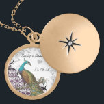 Wedding Vintage Peacock Anniversary Necklace<br><div class="desc">Wedding Keepsake Wedding Party Necklaces - to change background colour - click customise - click edit - choose last tool in drop down menu and choose from one of the colours shown or enter your rgb hex code for your custom wedding colour- to change font colour select the text you...</div>