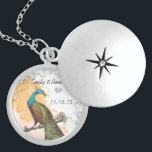 Wedding Vintage Peacock Anniversary Necklace<br><div class="desc">Wedding Keepsake Wedding Party Necklaces - to change background colour - click customise - click edit - choose last tool in drop down menu and choose from one of the colours shown or enter your rgb hex code for your custom wedding colour- to change font colour select the text you...</div>