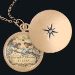 Wedding Vintage Robins Anniversary Necklace<br><div class="desc">Keepsake Necklaces Choose either Silver Plated Gold Finish or Sterling Silver Unique Personalised Custom !st Christmas Gift Wedding Keepsake Wedding Party Necklaces - to change background colour - click customise - click edit - choose last tool in drop down menu and choose from one of the colours shown or enter...</div>