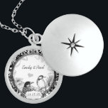 Wedding Vintage Woodpeckers Anniversary Necklace<br><div class="desc">25th Wedding Anniversary,  Or Valentine's Day or Wedding Keepsake for Bride Wedding Party Necklaces</div>