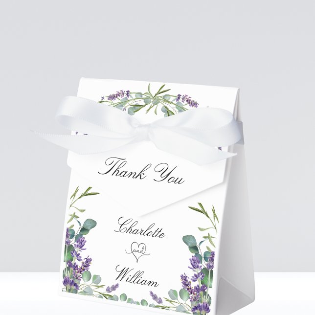 Wedding violet lavender eucalyptus thank you  favour box (Creator Uploaded)