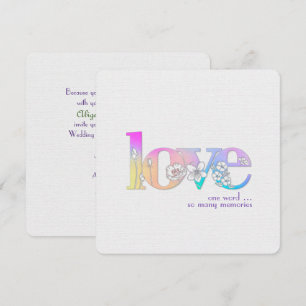 Wedding Vow Renewal-floral love font Invitation