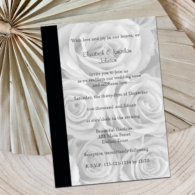 Wedding Vow Renewal Gorgeous Roses Invitation (Creator Uploaded)