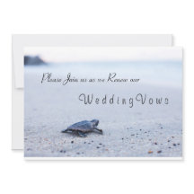 Wedding Vow Renewal Invitation Sea Turtle