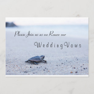 Wedding Vow Renewal Invitation Sea Turtle