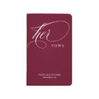 Wedding Vows Book - Burgundy Marsala Her Vows