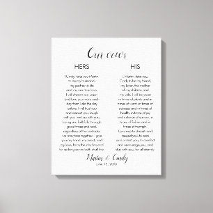 Wedding Vows Canvas Print