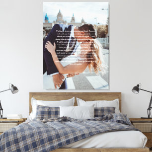 Wedding Vows Faux Wrapped Canvas Print