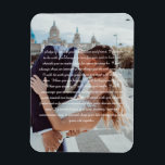 Wedding Vows Faux Wrapped Canvas Print Magnet<br><div class="desc">Wedding vows are a beautiful way for couples to express their love and commitment to each other. A Wedding Vows Faux Wrapped Canvas Print with newlyweds photo is the perfect way to capture this special moment in time. The canvas print features a high-quality image of the couple’s wedding day along...</div>