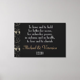Wedding Vows with Names Canvas Print