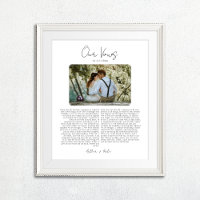 Wedding Vows with Photo Anniversary Gift