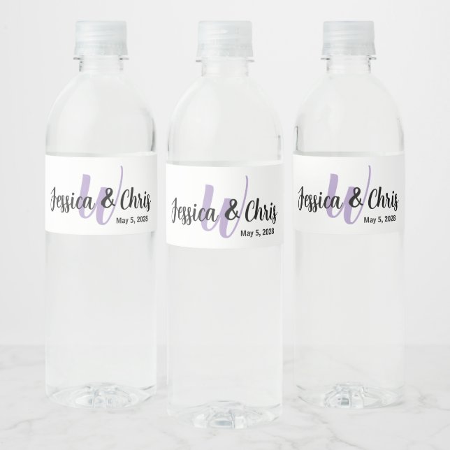 Wedding Water Bottle Label 001 (Bottles)