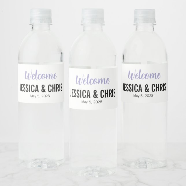 Wedding Water Bottle Label 100 (Bottles)