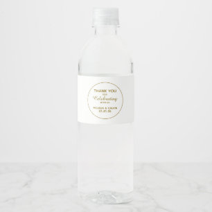 Wedding Water Bottle Label Thank You Sticker