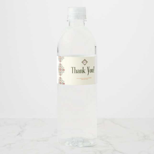 Wedding Water Bottle Labels  (Front)