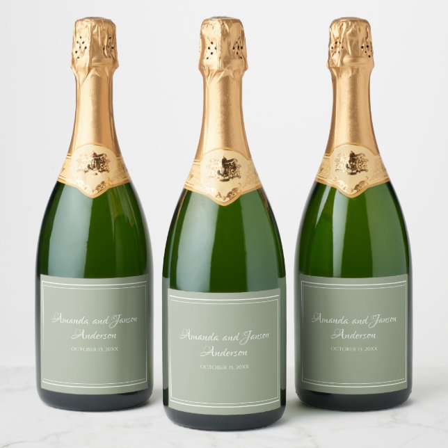 Wedding Water Bottle Labels Elegant Typography (Bottles)