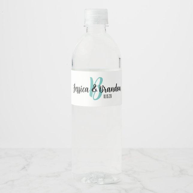 Wedding Water Bottle Sticker WW-006v1 (Front)