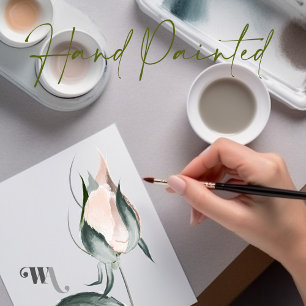 WEDDING   Watercolor Blush Dusty Rose Silver Invitation