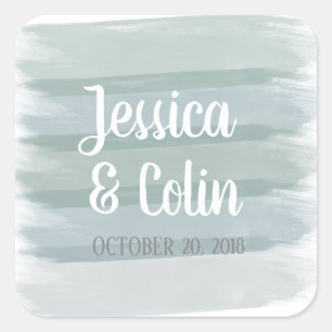 Wedding Watercolor Brush Stroke Sticker