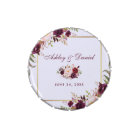 Wedding Watercolor Burgundy Floral Gold