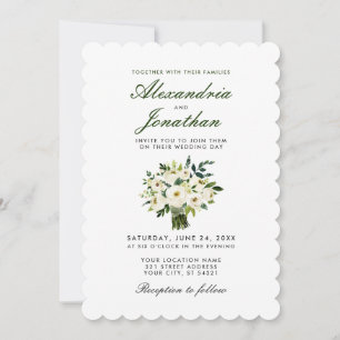 Wedding Watercolor Floral Green Invite S