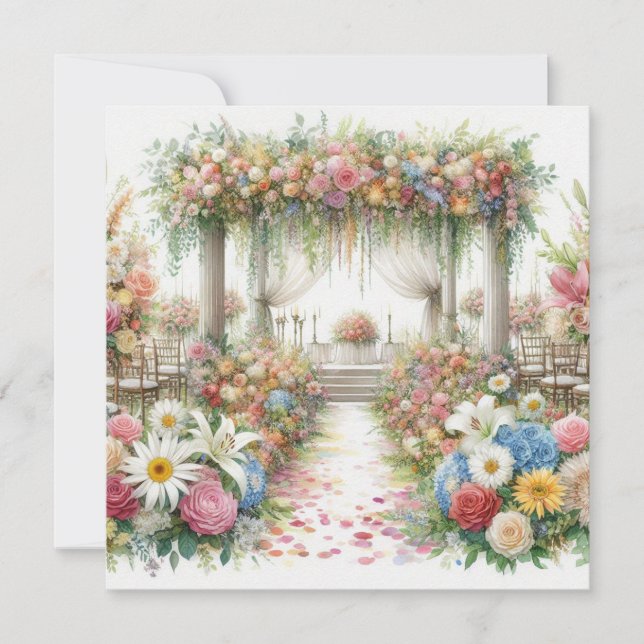 Wedding watercolor Invitation (Front)