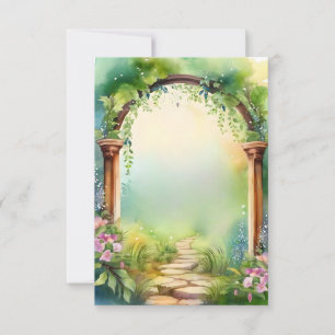 wedding watercolor magic entrance invitation