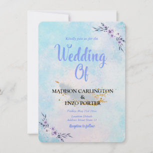 Wedding Watercolor Pastel Announcement
