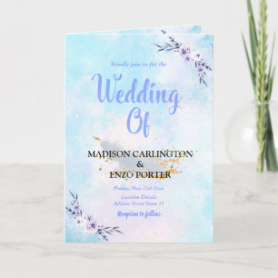 Wedding Watercolor Pastel Invitation