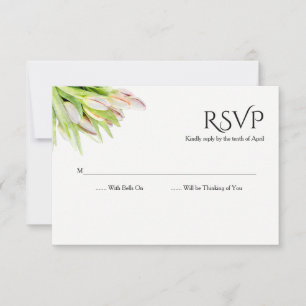 Wedding Watercolor Tulips RSVP Card