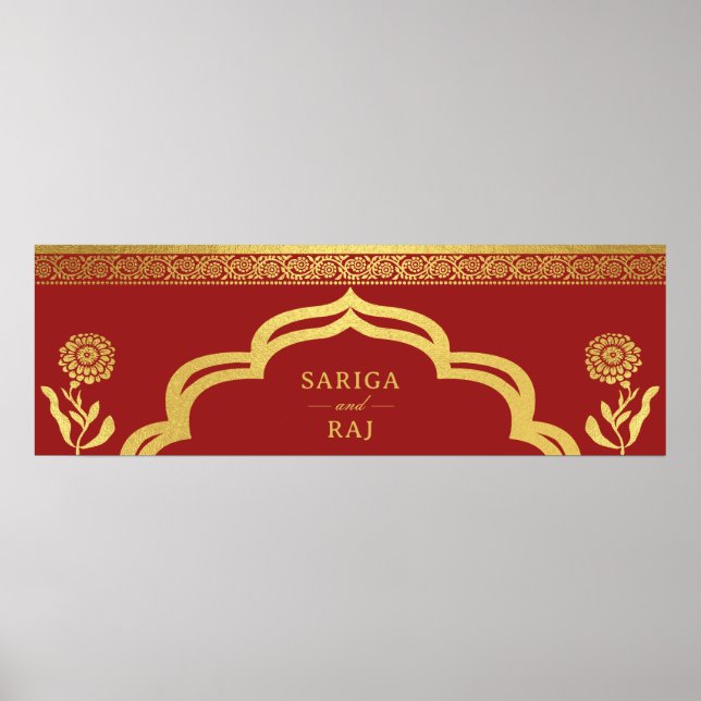 Wedding Web Site Banner Digital File Download Poster (Front)