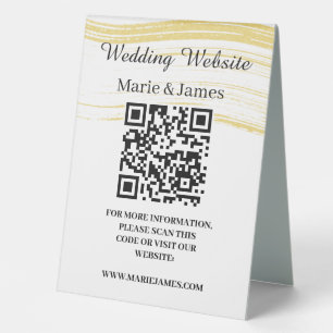 Wedding Website Add Name Site QR Code Minimalist T