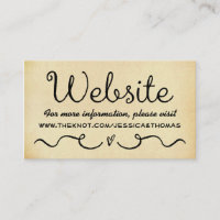 Wedding Website Card | Aged Vintage Antique