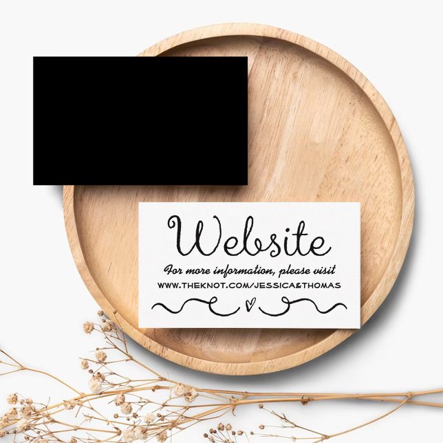 Wedding Website Card | Modern Black & White (Creator Uploaded)