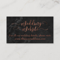 Wedding Website | Copper Script w/ Black Marble