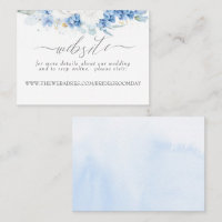 Wedding Website Dusty Blue White Flowers