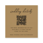 Wedding Website Enclosure Card | Gold QR Code RSVP