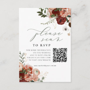 Wedding Website Enclosure Card QR Code RSVP Boho