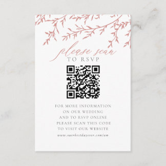 Wedding Website Enclosure Card QR Code RSVP Boho