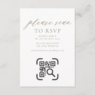 Wedding Website Enclosure Card QR Code RSVP Boho