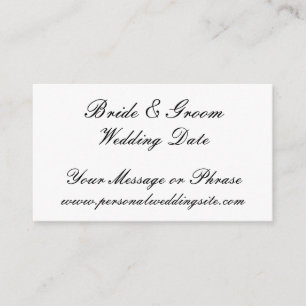 Wedding Website Insert Card for Invitations