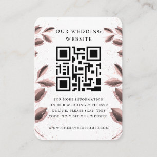 Wedding Website QR Code Minimalist Photo RSVP En Enclosure Card